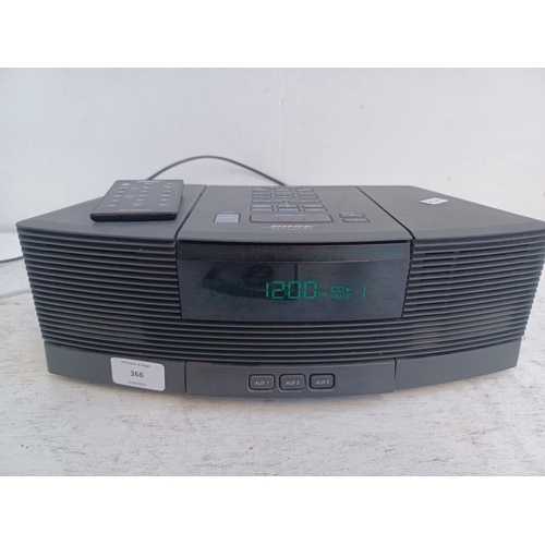 366 - A Bose AWRC3G Wave radio/CD player with AWACPR pedestal and remote control