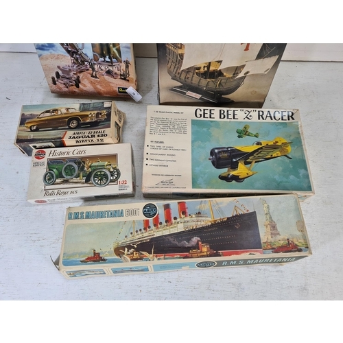 78 - Six boxed model construction kits to include Airfix Historic Cars Special Edition 1:32 scale Rolls R... 