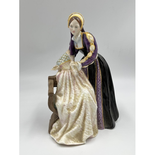 1 - A Royal Doulton Catherine Howard limited edition no. 730 of 9,500 HN 3449 figurine - approx. 22.5cm ... 