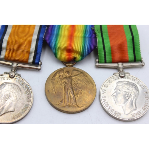 1078 - Three mounted medals, two WWI presented to 50880 Pte. A. Kaine Worc. R. (Replacement) and one WWII d... 