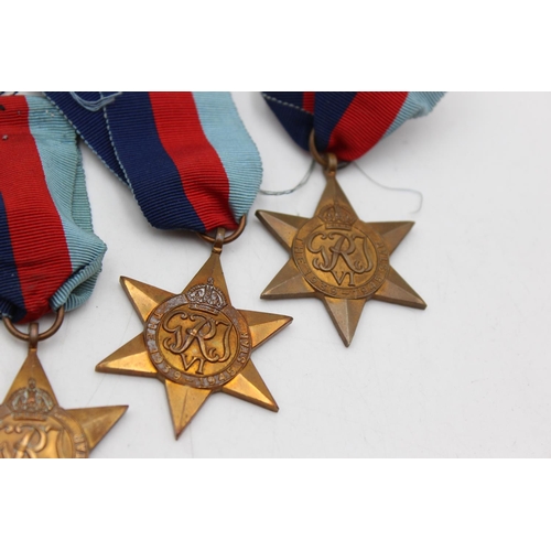 1091 - Seven WWII medals, three 1939-45 Stars and four War