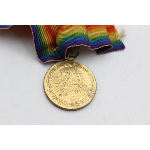 1098 - Two WWI medals, one War presented to 202658 PTE. W. Carroll - East Yorks and one Victory presented t... 