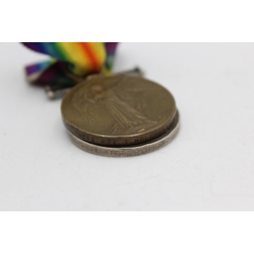 1100 - Two WWI medals, one War presented to 16968 PTE. J. Murray R. Irish R and one Victory presented to 19... 