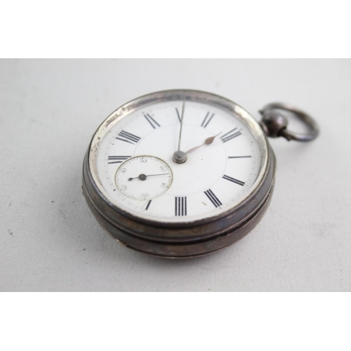 1115 - A Victorian hallmarked Birmingham silver cased fusee hand wind open face pocket watch, dated 1894