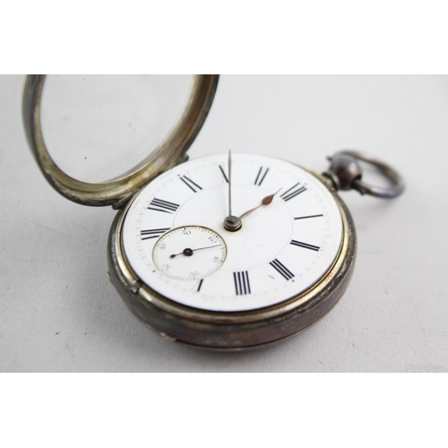 1115 - A Victorian hallmarked Birmingham silver cased fusee hand wind open face pocket watch, dated 1894