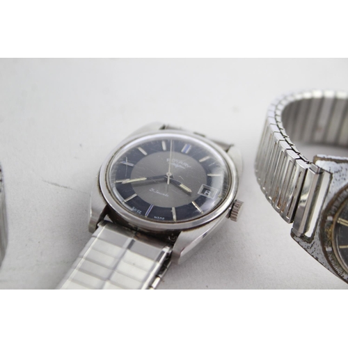 1132 - Three vintage mechanical men's wristwatches, one Rotary, one Timex and one Services