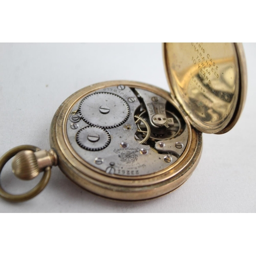 1135 - A vintage Thomas Russell & Son of Liverpool tempus fugit hand wind full hunter pocket watch