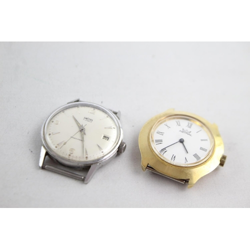 1137 - Two vintage men's wristwatch heads, one Smiths and one Astral