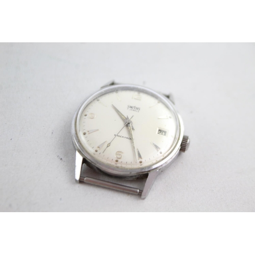 1137 - Two vintage men's wristwatch heads, one Smiths and one Astral