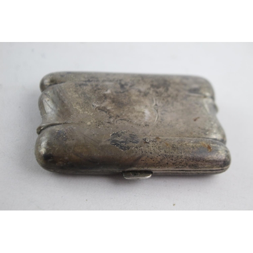 1169 - An antique hallmarked Chester sterling silver cigarette case, dated 1900  - approx. gross weight 88 ... 