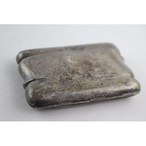 1169 - An antique hallmarked Chester sterling silver cigarette case, dated 1900  - approx. gross weight 88 ... 