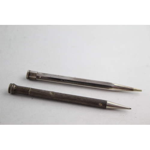 1181 - Two assorted vintage hallmarked .925 sterling silver propelling pencils to include Yard O Led etc. -... 