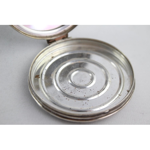 1185 - A vintage Adie Bros Ltd. hallmarked Birmingham sterling silver vanity compact, dated 1962 - approx. ... 