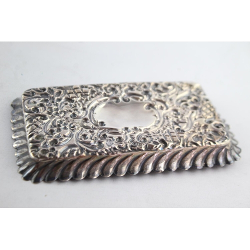 1195 - An antique Henry Matthews hallmarked Birmingham sterling silver vanity trinket dish, dated 1899 - ap... 