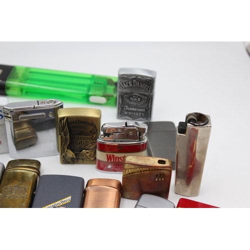 1241 - Twenty five assorted cigarette lighters to include Zippo style, novelty etc.