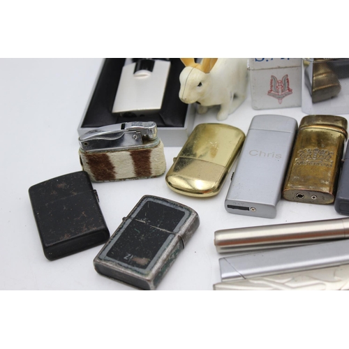 1241 - Twenty five assorted cigarette lighters to include Zippo style, novelty etc.