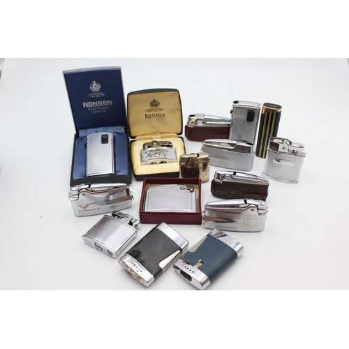 1243 - Fifteen assorted vintage Ronson cigarette lighters