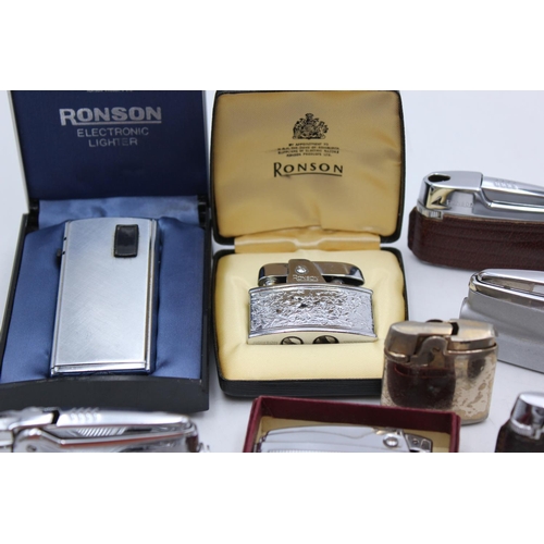 1243 - Fifteen assorted vintage Ronson cigarette lighters