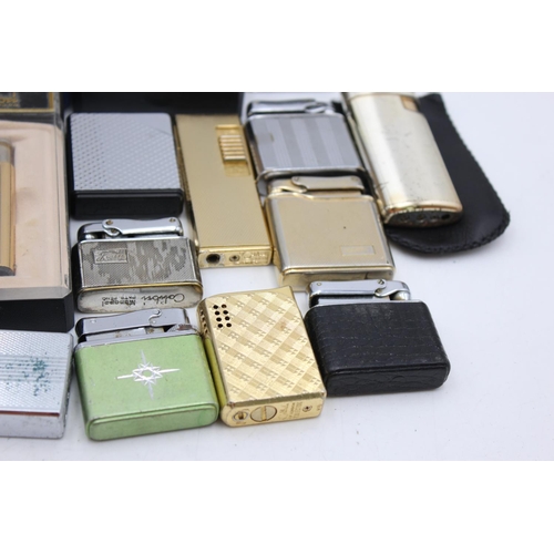 1244 - Sixteen assorted vintage Colibri cigarette lighters