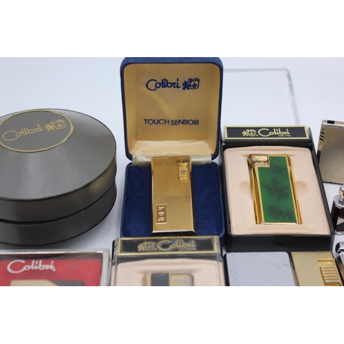 1244 - Sixteen assorted vintage Colibri cigarette lighters