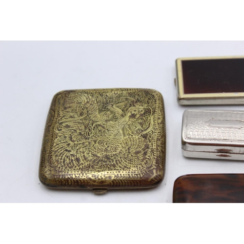 1248 - Eight antique smoking related items to include vestas, cigarette case etc.