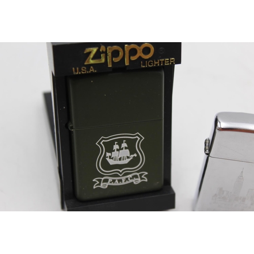 1249 - Three assorted Zippo cigarette lighters