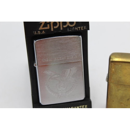 1251 - Three assorted Zippo cigarette lighters