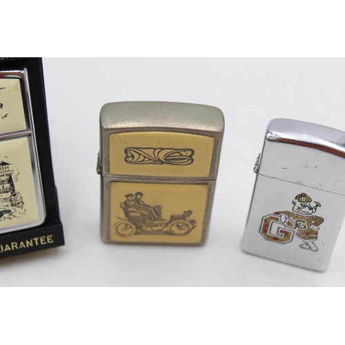 1253 - Three assorted Zippo cigarette lighters