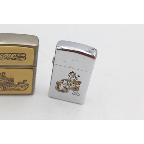 1253 - Three assorted Zippo cigarette lighters