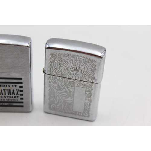 1257 - Three assorted Zippo cigarette lighters