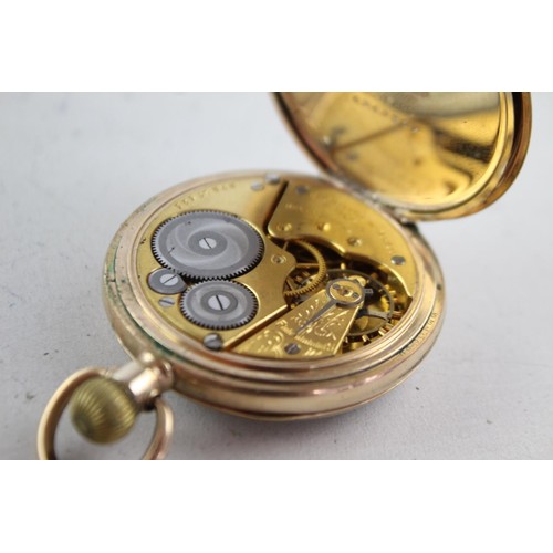 1117 - A vintage Elgin rolled gold hand wind open face pocket watch