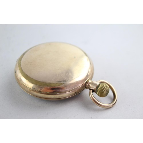 1117 - A vintage Elgin rolled gold hand wind open face pocket watch