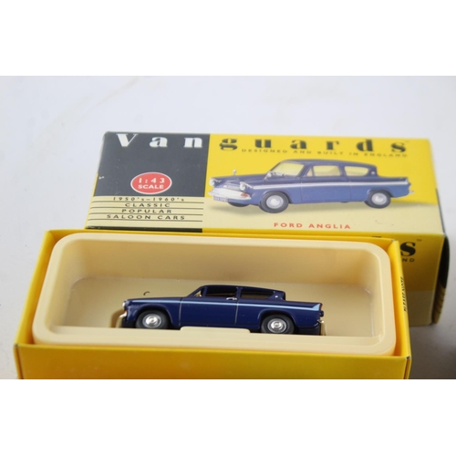 78 - Six boxed Vanguards diecast models to include Hillman Minx, Triumph Herald, Rover SD1 etc.