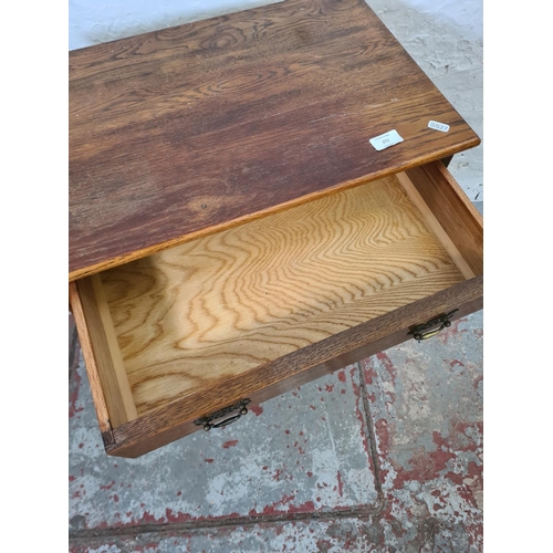 271 - A mid 20th century miniature oak chest of four drawers with cabriole supports - approx. 67cm high x ... 