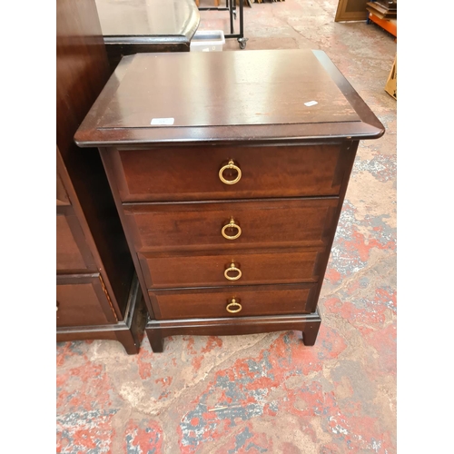 326 - Two Stag Minstrel mahogany chest of drawers, one approx. 113cm high x 82cm wide x 46cm deep and one ... 