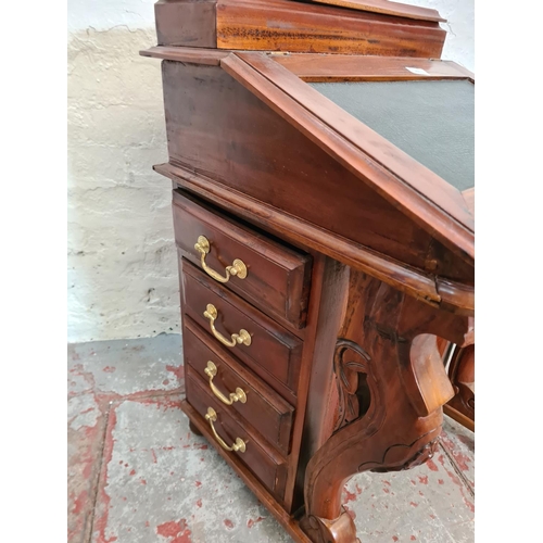 403 - A 19th century style Indonesian hardwood Davenport desk - approx. 83cm high x 54cm wide x 51cm deep