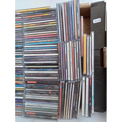 544 - Two boxes containing a collection of CD singles to include Echobelly, Supergrass, Adam F, Jamiroquai... 