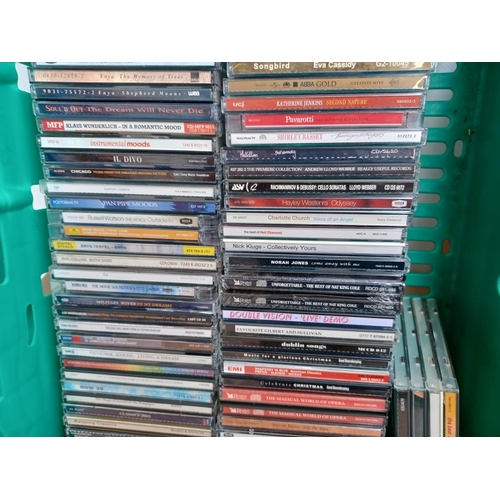 546 - Three boxes containing compact cassettes and CDs - see images for titles