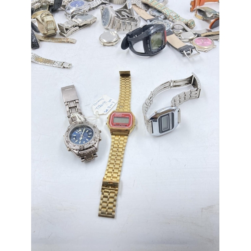 110 - A large collection of assorted wristwatches to include Accurist, Ben Sherman, Citron, Timex etc.