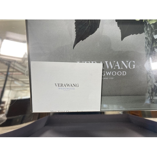 33 - A boxed Wedgwood Vera Wang photo frame - approx. 25cm high x 20cm wide
