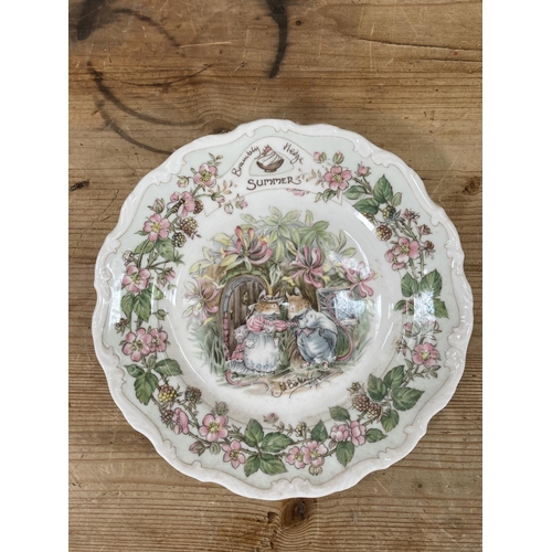 47 - Five Royal Doulton Brambly Hedge collector's plates comprising Autumn, Winter, Spring, Summer and Th... 