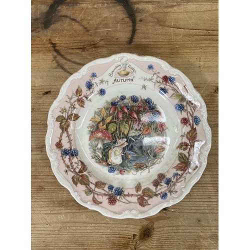 47 - Five Royal Doulton Brambly Hedge collector's plates comprising Autumn, Winter, Spring, Summer and Th... 
