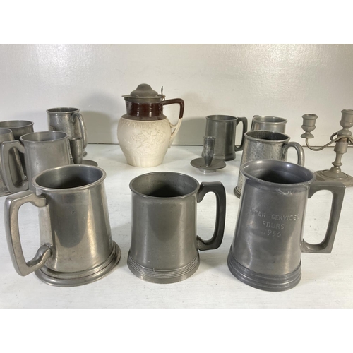 70 - A collection of various pewter and silver plated ware to include R. Loftus Ltd Manor Period, Swatow ... 