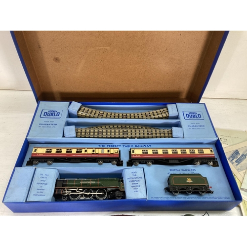 75 - A boxed Hornby Dublo by Meccano EDP12 Duchess of Montrose OO gauge electric locomotive set with inst... 