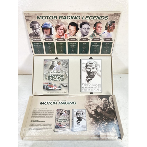 98 - A collection of boxed items to include The Golden Age of Motor Racing DVD and book set, boxed vintag... 