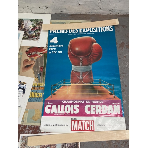 148 - A collection of various posters to include Palais Des Expositions 4th December 1972 Robert Gallois T... 