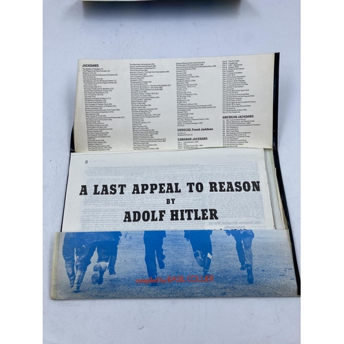 149 - A collection of WWII related memorabilia to include Rise and Fall of The Third Reich hardback book, ... 