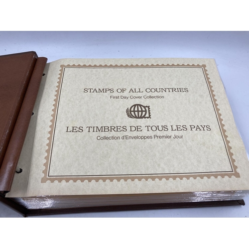 162 - Two First Day Cover stamp albums, one Stamps of All Countries Les Timbres De Tous Les Pays and one G... 