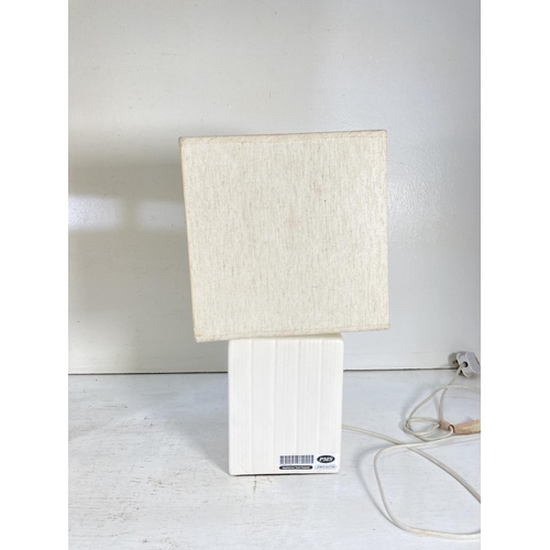 175 - Two contemporary table lamps - largest approx. 60cm high including shade