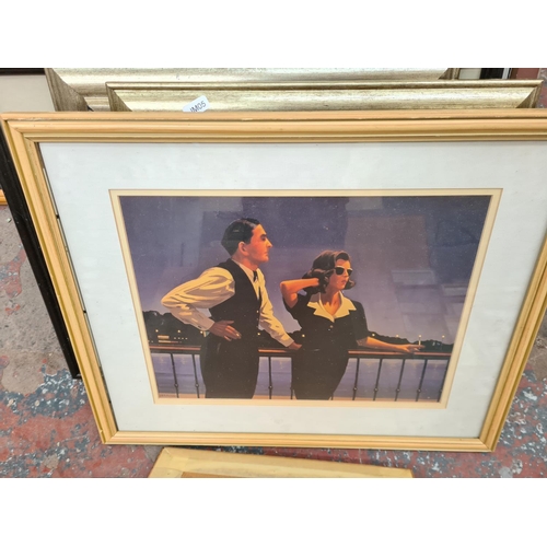 439 - A large collection of framed pictures to include Audrey Hepburn and Frank Sinatra photographs, Sturg... 